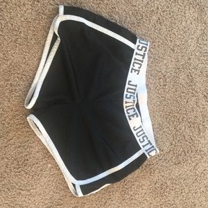 Girls athletic black shorts